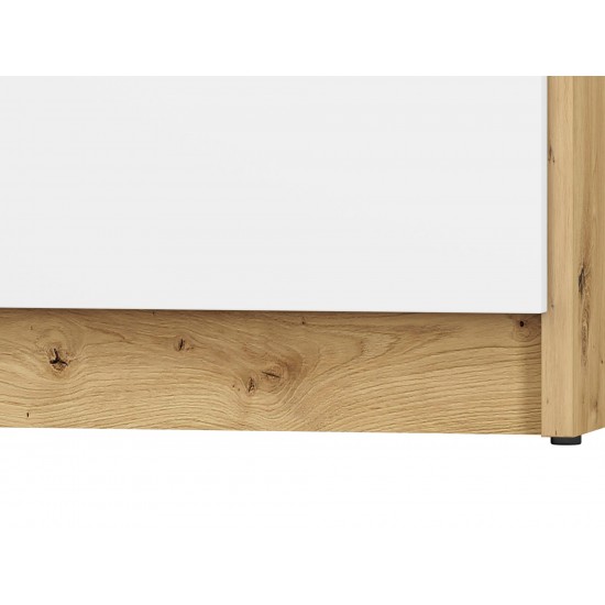 FINI 02 artisan oak body/white front/anthracite insert - wardrobe