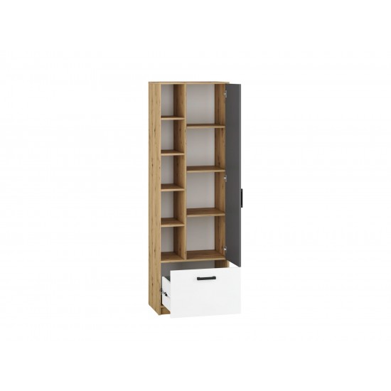 FINI 03 artisan oak body/white front/anthracite insert - shelf