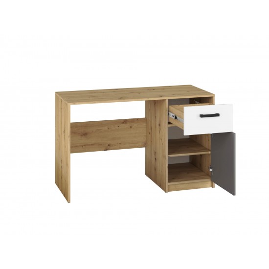 FINI 08 artisan oak body/white front/anthracite insert - desk