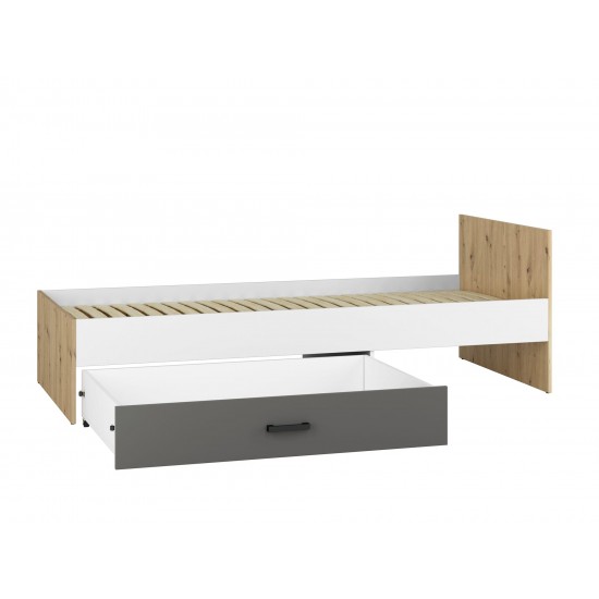FINI 09 artisan oak body/white front/anthracite insert - bed