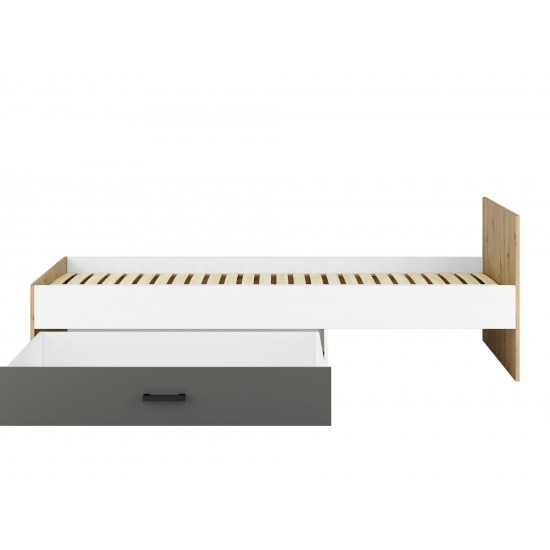 FINI 09 artisan oak body/white front/anthracite insert - bed