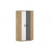 FINI 13 artisan oak body/white front/anthracite insert - corner wardrobe
