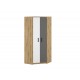 FINI 13 artisan oak body/white front/anthracite insert - corner wardrobe