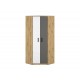 FINI 13 artisan oak body/white front/anthracite insert - corner wardrobe