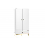 Goldin 01 Alpine white/Glossy white - wardrobe