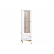 Goldin 02 Alpine white/White gloss - display cabinet