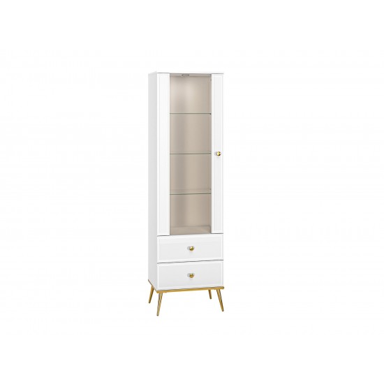 Goldin 02 Alpine white/White gloss - display cabinet