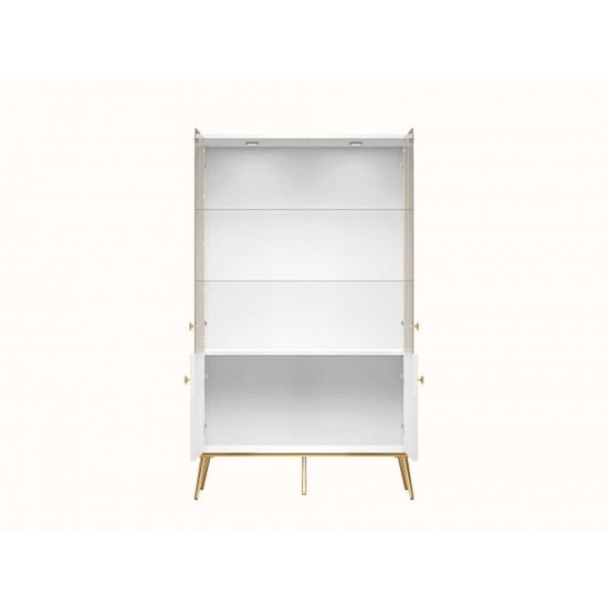 Goldin 03 Alpine white/White gloss - display cabinet