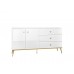 Goldin 04 Alpine white/Glossy white - chest of drawers