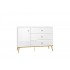 Goldin 05 Alpine white/White gloss - chest of drawers