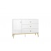 Goldin 05 Alpine white/White gloss - chest of drawers