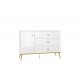 Goldin 05 Alpine white/White gloss - chest of drawers