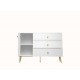 Goldin 05 Alpine white/White gloss - chest of drawers