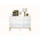 Goldin 05 Alpine white/White gloss - chest of drawers