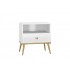 Goldin 07 Alpine white/Glossy white - bedside table