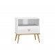 Goldin 07 Alpine white/Glossy white - bedside table