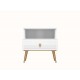 Goldin 07 Alpine white/Glossy white - bedside table