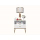 Goldin 07 Alpine white/Glossy white - bedside table