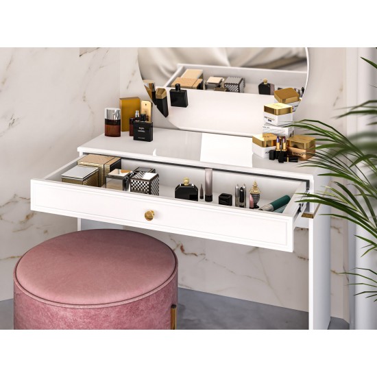 Goldin 10 Alpine white/Glossy white - dressing table