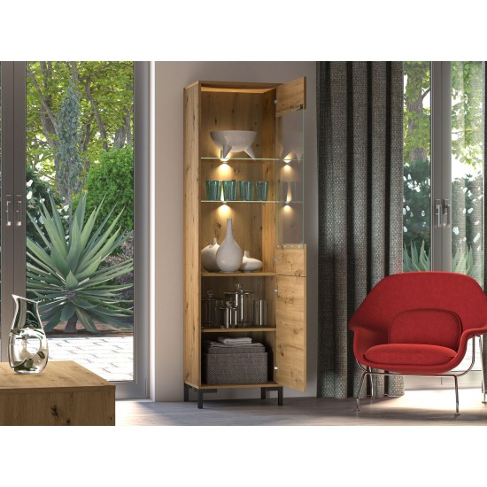 Nevio 18 Artisan oak - display cabinet