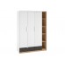 Torino 01 Alpine white/castello honey/graphite matt - wardrobe