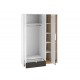 Torino 01 Alpine white/castello honey/graphite matt - wardrobe