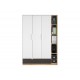 Torino 01 Alpine white/castello honey/graphite matt - wardrobe