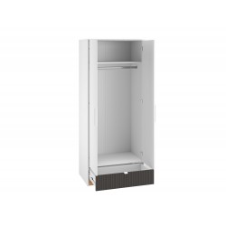 Torino 02 Alpine white/castello honey/graphite matt - wardrobe