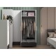 Torino 02 Alpine white/castello honey/graphite matt - wardrobe