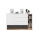 Torino 06 Alpine white/castello honey/graphite matt - chest of drawers