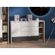 Torino 06 Alpine white/castello honey/graphite matt - chest of drawers