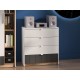 Torino 07 Alpine white/castello honey/graphite matt - chest of drawers