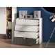 Torino 07 Alpine white/castello honey/graphite matt - chest of drawers