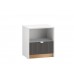Torino 09 Alpine white/castello honey/graphite matt - bedside table