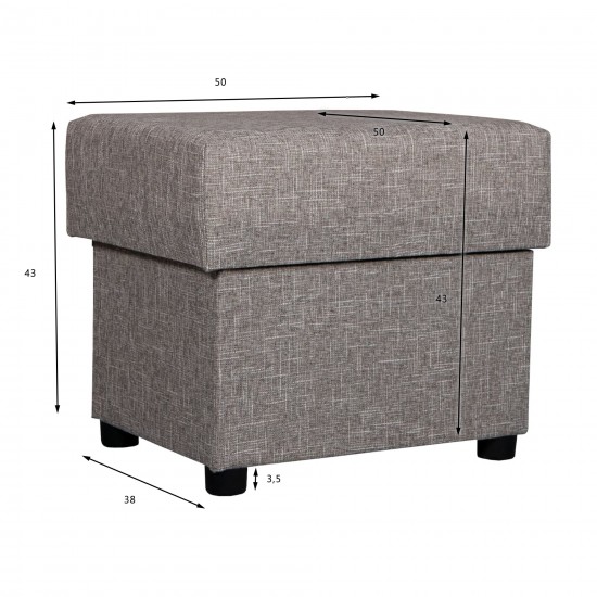 Pouf Tabit Dark gray