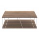 Coffee table TARS Walnut Chromium