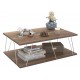 Coffee table TARS Walnut Chromium