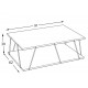 Coffee table TARS Walnut Chromium