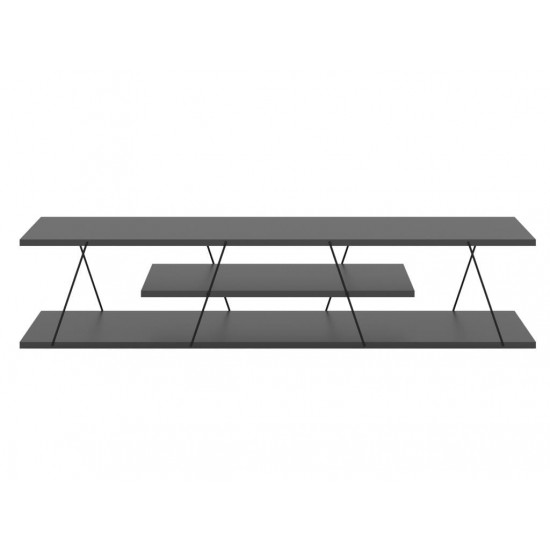 TV stand TARS Anthracite Black