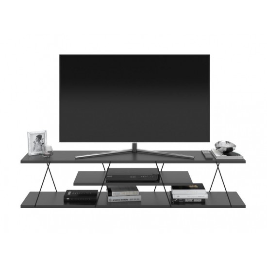 TV stand TARS Anthracite Black