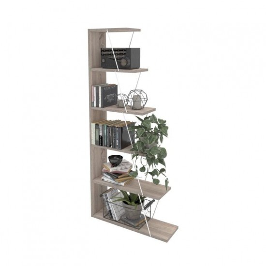 Small bookcase TARS Sonoma White