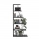 Small bookcase TARS Anthacite Black