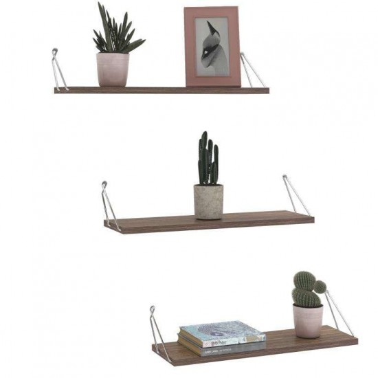 Wall shelf ALTAI Walnut Chromium