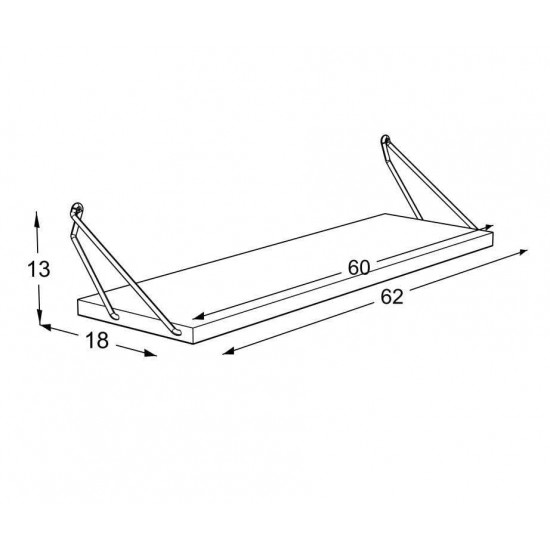 Wall shelf ALTAI White Chromium