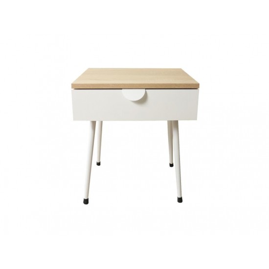Bedside table KRELL Sonoma White