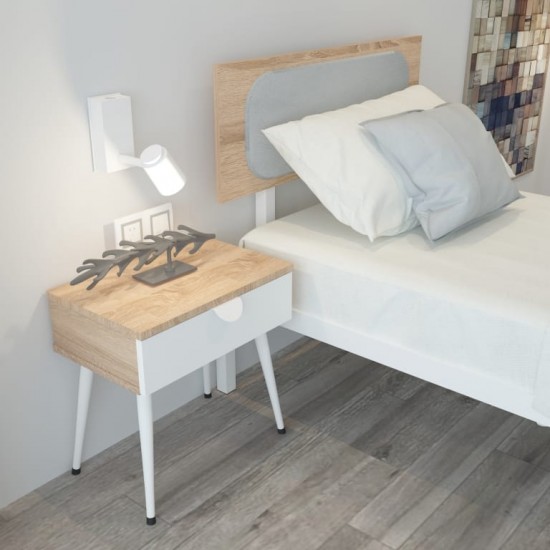 Bedside table KRELL Sonoma White
