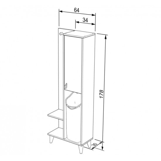 Bathroom cabinet KUBAN Sonoma White