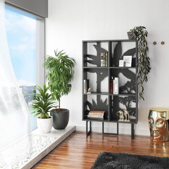 Bookcase TUDO Anthracite Black