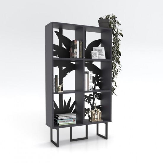 Bookcase TUDO Anthracite Black