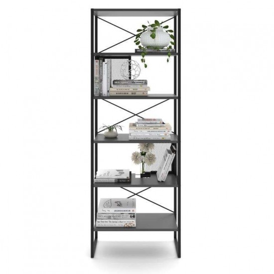 Bookcase MELA Anthracite Black